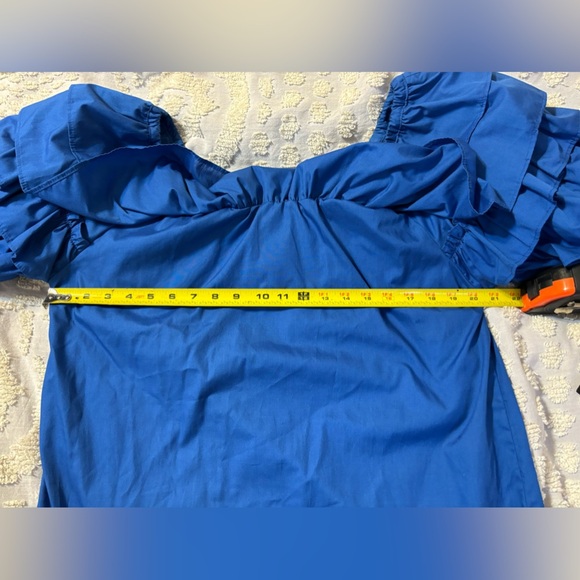 Square Dance Blouse Size Small Royal Blue - Picture 2 of 6